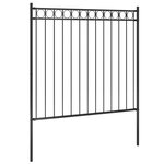 vidaXL Clôture de jardin Acier 1 7x1 5 m Noir