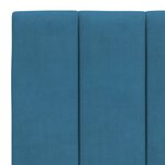 vidaXL Lit avec matelas bleu 140x200 cm velours