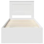 vidaXL Cadre de lit avec tête de lit Blanc 75 x 190 cm Pin massif