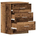 vidaXL Table de chevet vieux bois 38x35x55 cm bois d'ingénierie