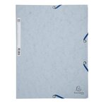 Chemise 3 rabats à élastiques carte lustrée 400g/m2 - A4 - Gris tourterelle x 25 EXACOMPTA