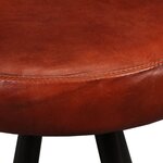 vidaXL Ensemble de bar 9 Pièces Bois d'acacia solide et cuir véritable