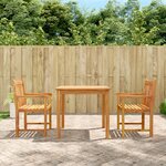 vidaXL Ensemble à manger de jardin 3 Pièces Bois d'acacia solide