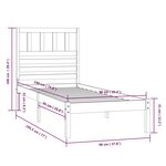 vidaXL Cadre de lit 90x190 cm simple bois massif de pin