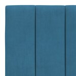 vidaXL Coussin de tête de lit Hanko bleu 80 cm velours