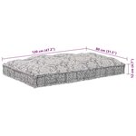 vidaXL Coussin de canapé sur palette Gris clair tissu