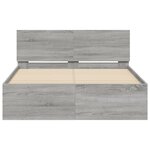vidaXL Cadre de lit sans matelas sonoma gris 120x200 cm