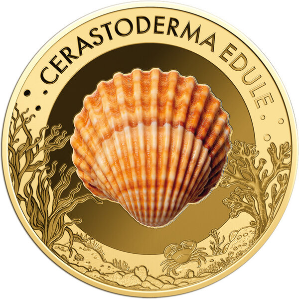 Monnaie COMMON COCKLE Sea Creatures 1/1000 Oz Or 3000 Francs Chad