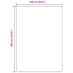 vidaXL Tapis shaggy à poils longs NAVARRA gris clair 240x340 cm