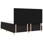 vidaXL Lit à ressorts avec tête de lit Noir 180 x 200 cm tissu