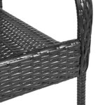vidaXL Chaises empilables d'extérieur lot de 4 Résine tressée Noir