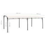 vidaXL Auvent pare-soleil de jardin 6x3x2 55 m crème