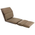 vidaXL Chaise pliable de sol Taupe Microfibre