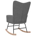vidaXL Chaise à bascule Gris foncé Tissu