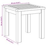 vidaXL Table d'appoint de jardin 35x35x34 cm en bois massif d'acacia
