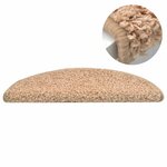 vidaXL Tapis de marches d'escalier 15 Pièces Doré 65x21x4 cm