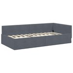 vidaXL Cadre de lit d'angle Gris foncé 100 cm x 200 cm
