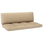 vidaXL Salon de jardin palette 4 Pièces et coussins Pin imprégné de blanc