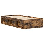 vidaXL Cadre de lit sans matelas chêne fumé 75x190 cm