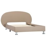 vidaXL Cadre de lit sans matelas cappuccino similicuir 100x200 cm