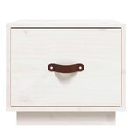 vidaXL Table de chevet Blanc 40x34x35 cm Bois de pin solide