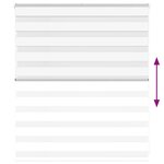 vidaXL Store zèbre blanc 130x100 cm largeur du tissu 125 9cm polyester