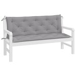 vidaXL Coussins de banc jardin lot de 2 gris 150x50x7 cm tissu Oxford