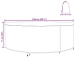 vidaXL Housse de meubles d'extérieur 244 x 244 x 71 cm