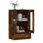 vidaXL Buffet haut chêne fumé 69 5x31x115 cm bois d'ingénierie