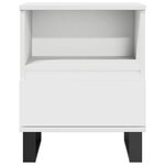 vidaXL Tables de chevet 2 Pièces blanc 40x35x50 cm bois d’ingénierie