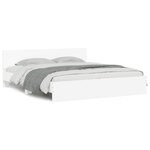 vidaXL Cadre de lit sans matelas blanc 200x200 cm
