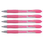 Stylo Roller Encre Gel G2 07 Pointe Moyenne Néon Rose x 5 PILOT