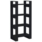 vidaXL Bibliothèque/Séparateur de pièce Noir 60x35x125 cm Bois massif