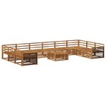vidaXL Ensembles de canapés 11 pc Bois d'Acacia Massif
