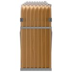 vidaXL Porte-bûches marron clair 234x45x100 cm acier galvanisé