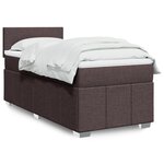 vidaXL Sommier à lattes de lit avec matelas Marron foncé 90x190 cm