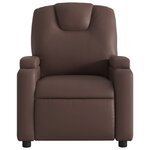 vidaXL Fauteuil inclinable électrique Marron Similicuir