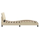 vidaXL Cadre de lit sans matelas Hanko crème 90x190 cm tissu