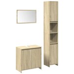 vidaXL Ensemble de meubles de salle de bain 3 Pièces chêne sonoma