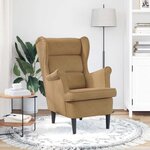 vidaXL Fauteuil marron velours
