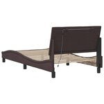 vidaXL Cadre de lit sans matelas Hanko marron foncé 100x200 cm tissu