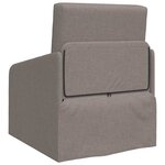 vidaXL Canapé-Lit Taupe 65 x 80 x 83 cm Velours