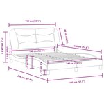 vidaXL Cadre de lit sans matelas Hvar crème 140x190 cm tissu