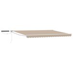 vidaXL Auvent rétractable électrique Beige et blanc 4 × 3 m