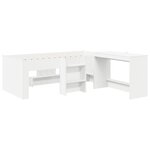 vidaXL Lit haut pour enfants avec bureau Blanc 90 x 190 cm