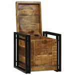 vidaXL Coffre de rangement - 40 x 40 x 40 cm  Bois de mangue massif brut