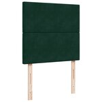 vidaXL Sommier à lattes de lit et matelas Vert foncé 80x200 cm Velours