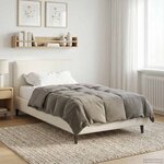 vidaXL Duvet complet toute l'année Gris clair 155 x 200 cm Microfibre