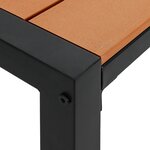 Banc de jardin vidaXL 100 cm en acier et WPC marron et noir