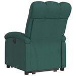 vidaXL Fauteuil inclinable vert foncé tissu